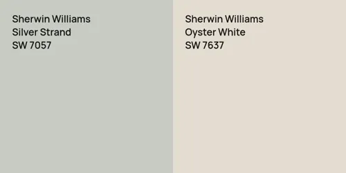 SW 7057 Silver Strand vs SW 7637 Oyster White