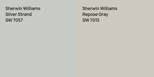 SW 7057 Silver Strand vs SW 7015 Repose Gray