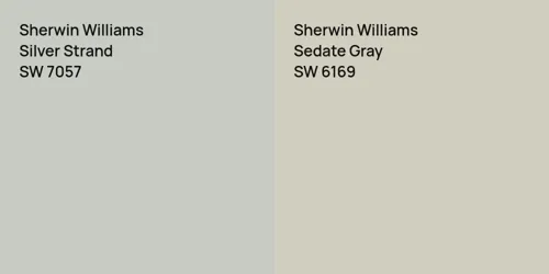 SW 7057 Silver Strand vs SW 6169 Sedate Gray