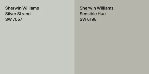 SW 7057 Silver Strand vs SW 6198 Sensible Hue