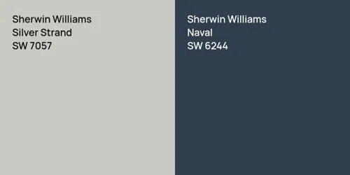 SW 7057 Silver Strand vs SW 6244 Naval