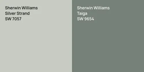 SW 7057 Silver Strand vs SW 9654 Taiga