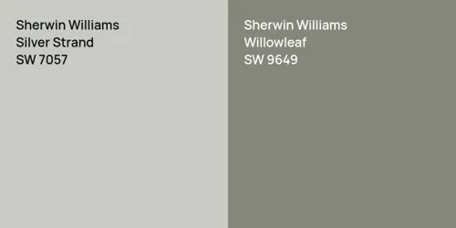 SW 7057 Silver Strand vs SW 9649 Willowleaf