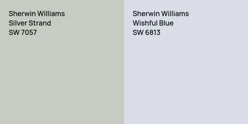 SW 7057 Silver Strand vs SW 6813 Wishful Blue