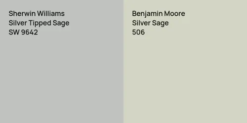 SW 9642 Silver Tipped Sage vs 506 Silver Sage