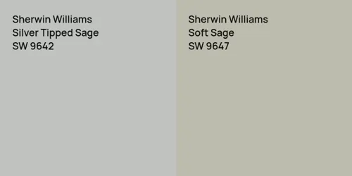 SW 9642 Silver Tipped Sage vs SW 9647 Soft Sage