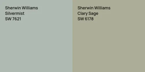 SW 7621 Silvermist vs SW 6178 Clary Sage