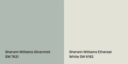 SW 7621 Silvermist vs SW 6182 Ethereal White