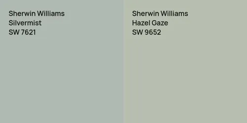 SW 7621 Silvermist vs SW 9652 Hazel Gaze