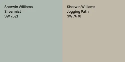 SW 7621 Silvermist vs SW 7638 Jogging Path