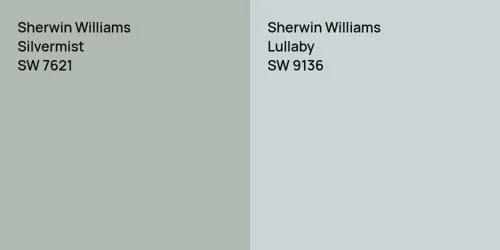 SW 7621 Silvermist vs SW 9136 Lullaby