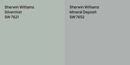 SW 7621 Silvermist vs SW 7652 Mineral Deposit