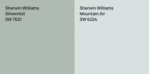 SW 7621 Silvermist vs SW 6224 Mountain Air