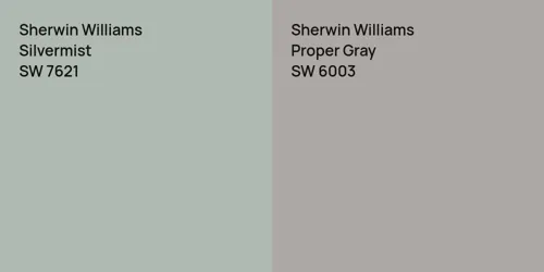 SW 7621 Silvermist vs SW 6003 Proper Gray