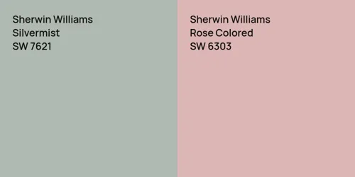 SW 7621 Silvermist vs SW 6303 Rose Colored