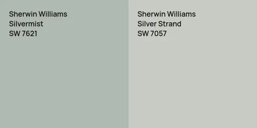 SW 7621 Silvermist vs SW 7057 Silver Strand