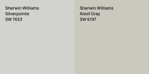 SW 7653 Silverpointe vs SW 6197 Aloof Gray