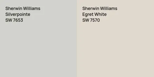 SW 7653 Silverpointe vs SW 7570 Egret White