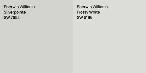 SW 7653 Silverpointe vs SW 6196 Frosty White