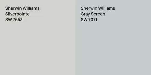 SW 7653 Silverpointe vs SW 7071 Gray Screen