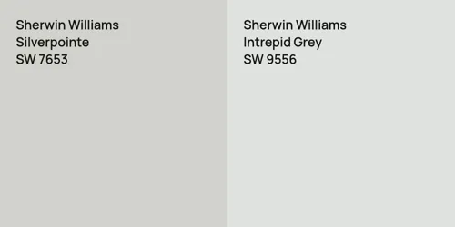 SW 7653 Silverpointe vs SW 9556 Intrepid Grey