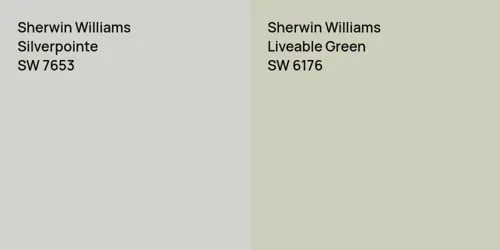 SW 7653 Silverpointe vs SW 6176 Liveable Green