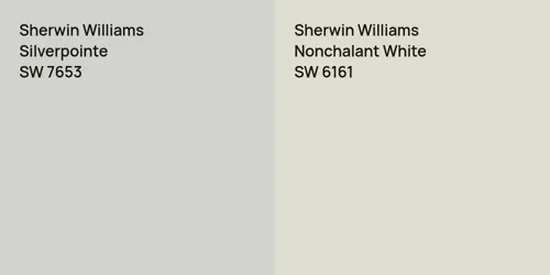 SW 7653 Silverpointe vs SW 6161 Nonchalant White