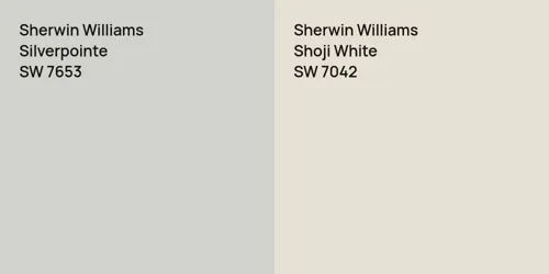 SW 7653 Silverpointe vs SW 7042 Shoji White