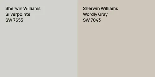 SW 7653 Silverpointe vs SW 7043 Wordly Gray