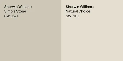 SW 9521 Simple Stone vs SW 7011 Natural Choice