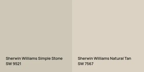 SW 9521 Simple Stone vs SW 7567 Natural Tan