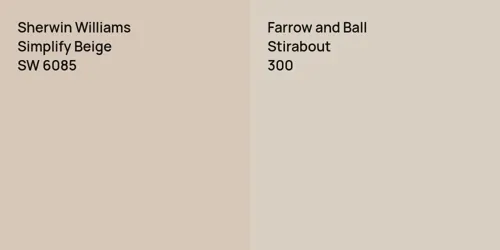 SW 6085 Simplify Beige vs 300 Stirabout