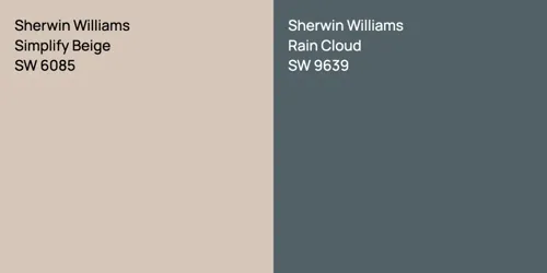 SW 6085 Simplify Beige vs SW 9639 Rain Cloud