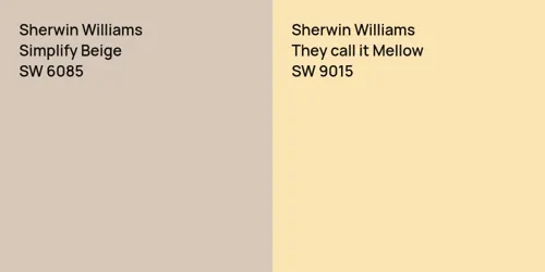 SW 6085 Simplify Beige vs SW 9015 They call it Mellow