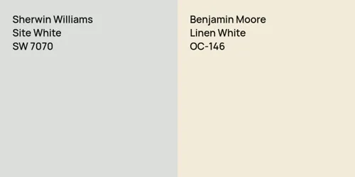 SW 7070 Site White vs OC-146 Linen White