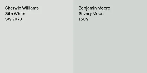 SW 7070 Site White vs 1604 Silvery Moon