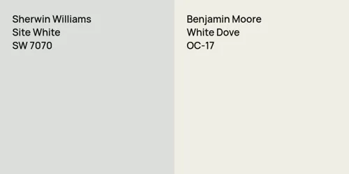 SW 7070 Site White vs OC-17 White Dove