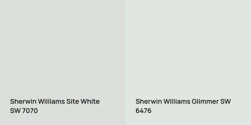 SW 7070 Site White vs SW 6476 Glimmer