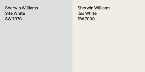 SW 7070 Site White vs SW 7000 Ibis White