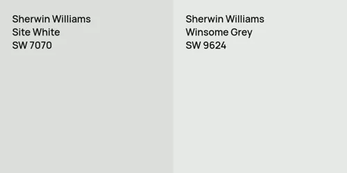 SW 7070 Site White vs SW 9624 Winsome Grey