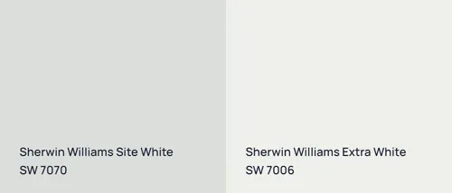 SW 7070 Site White vs SW 7006 Extra White