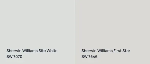 SW 7070 Site White vs SW 7646 First Star