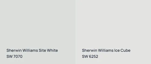 SW 7070 Site White vs SW 6252 Ice Cube