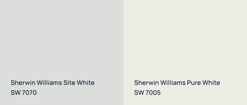 SW 7070 Site White vs SW 7005 Pure White