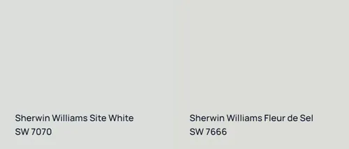 SW 7070 Site White vs SW 7666 Fleur de Sel