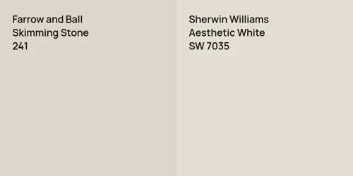 241 Skimming Stone vs SW 7035 Aesthetic White