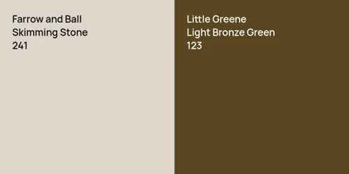 241 Skimming Stone vs 123 Light Bronze Green