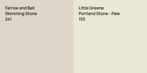 241 Skimming Stone vs 155 Portland Stone - Pale