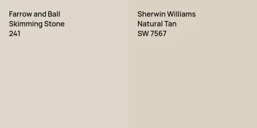 241 Skimming Stone vs SW 7567 Natural Tan