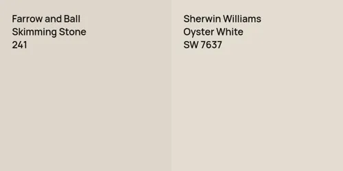 241 Skimming Stone vs SW 7637 Oyster White